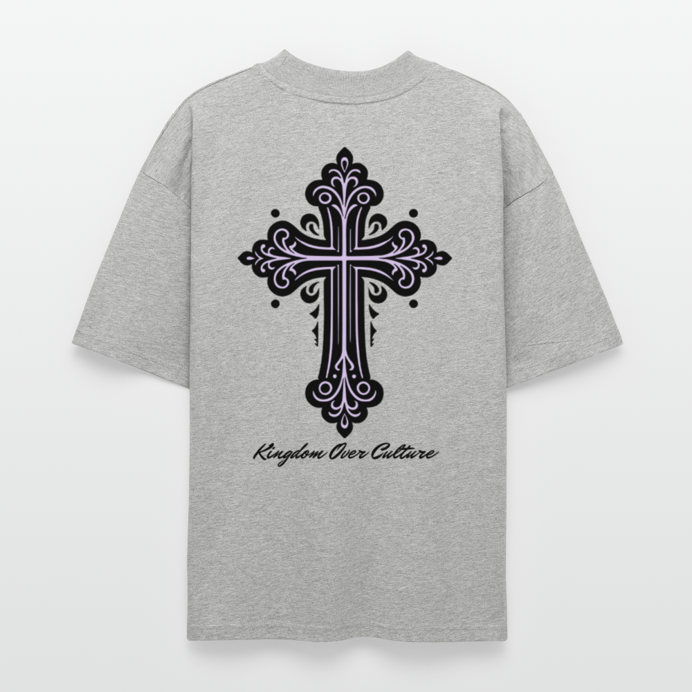 Kingdom Over Culture – Christian Oversized T-Shirt (Stanley/Stella Blaster) - heather gray