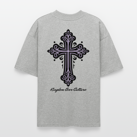 Kingdom Over Culture – Christian Oversized T-Shirt (Stanley/Stella Blaster) - heather gray