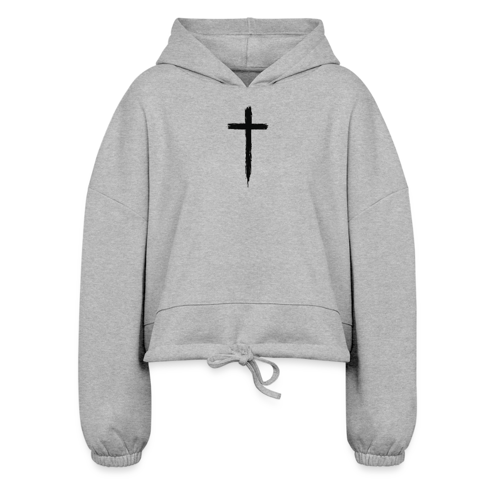 “Stand Firm” - Women’s Cropped Hoodie - heather gray