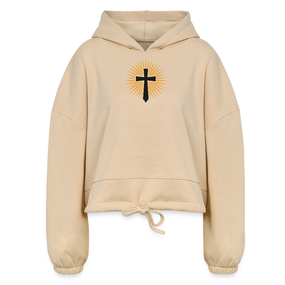 Light of Grace - Women’s Cropped Hoodie - nude