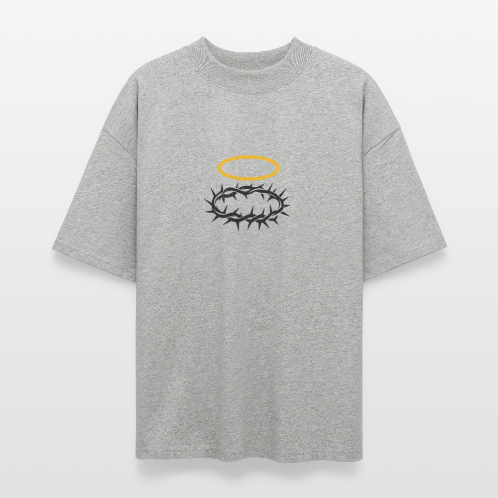 "Halo & Thorns” – Oversized T-Shirt - heather gray