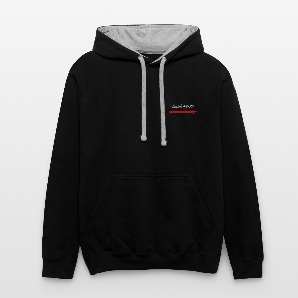 Redemption Contrast Hoodie - black/heather gray
