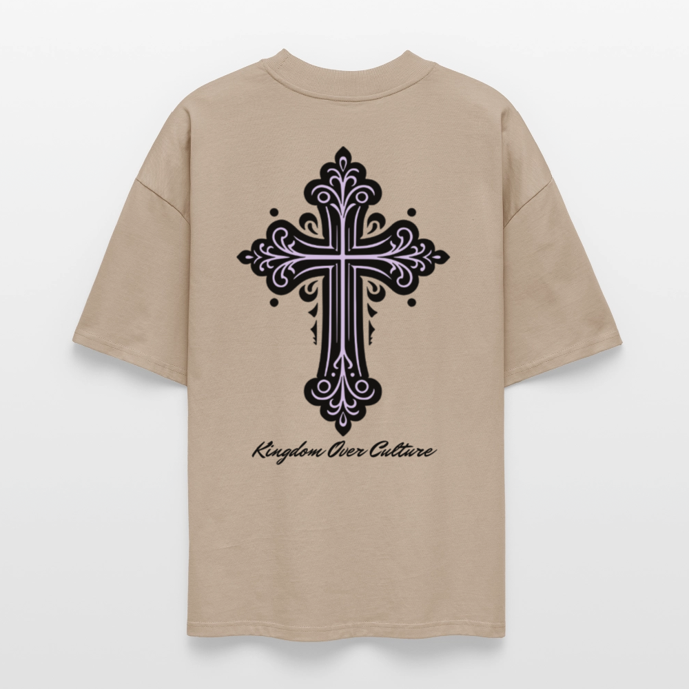 Kingdom Over Culture – Christian Oversized T-Shirt (Stanley/Stella Blaster) - stone