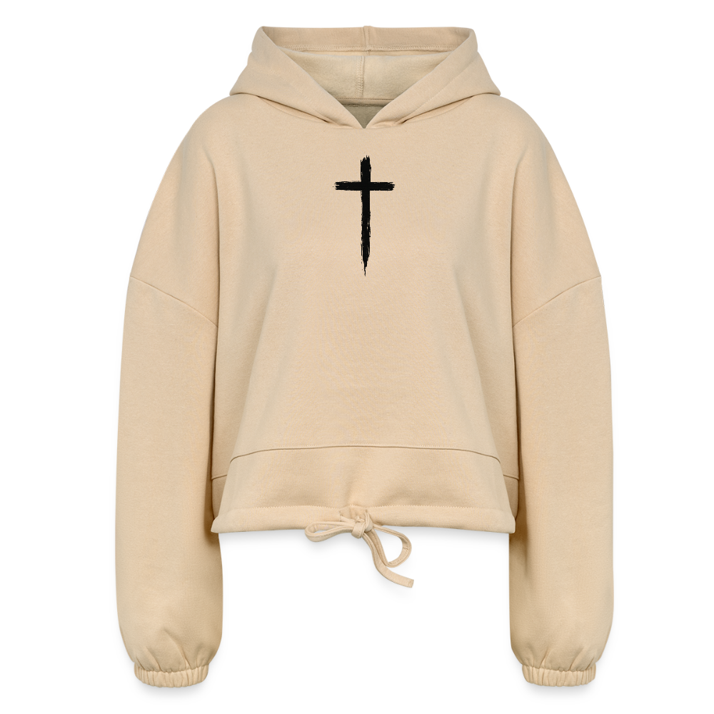 “Stand Firm” - Women’s Cropped Hoodie - nude
