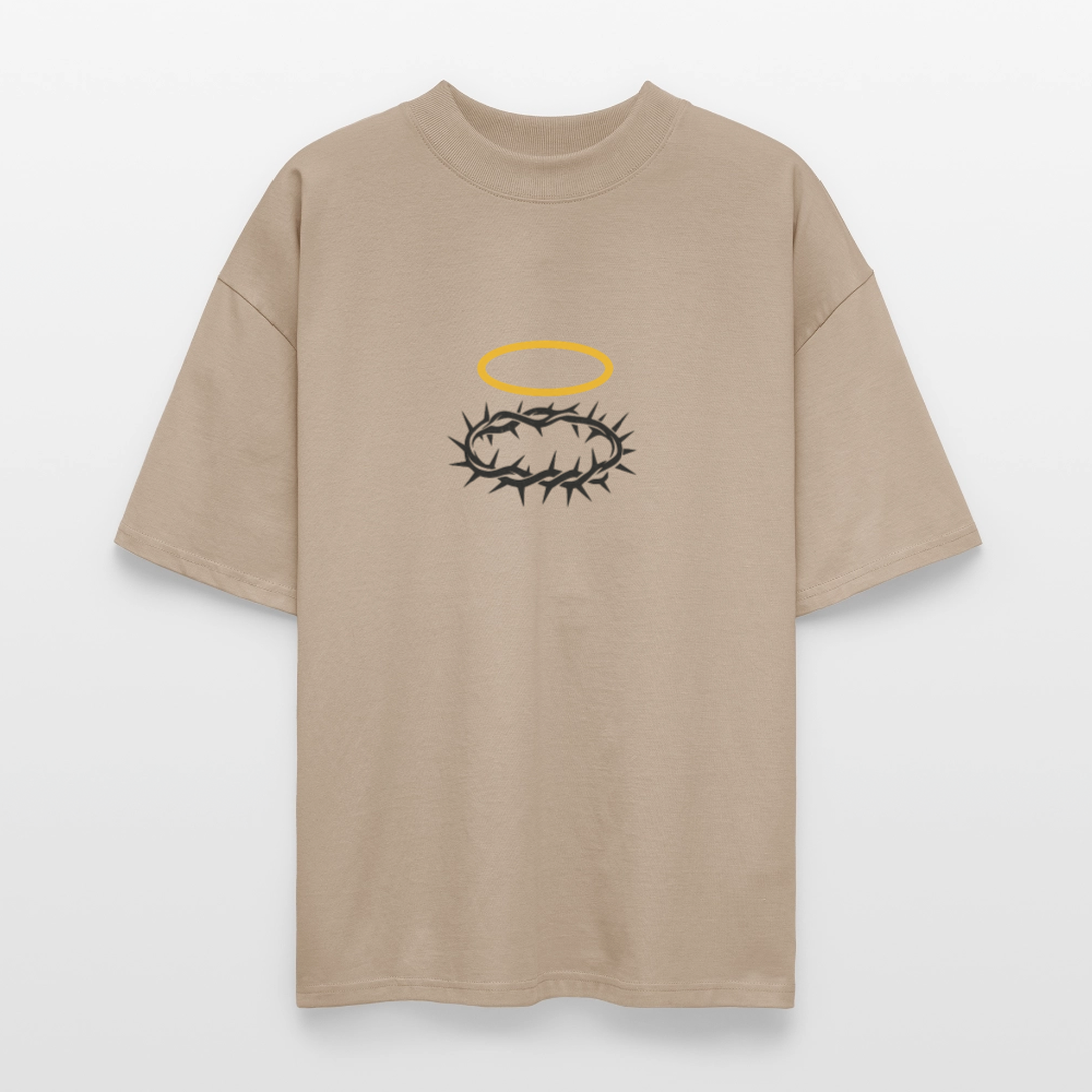 "Halo & Thorns” – Oversized T-Shirt - stone