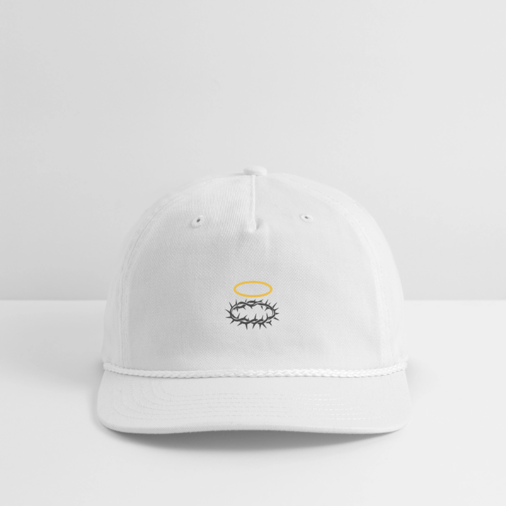 "HALO & THORNS " - Vintage Washed Cap - white
