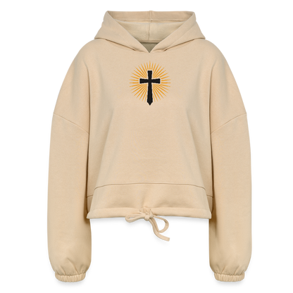 Light of Grace - Women’s Cropped Hoodie - nude