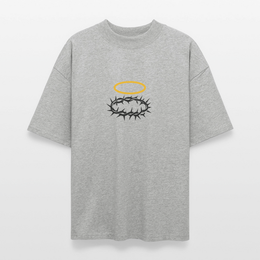 "Halo & Thorns” – Oversized T-Shirt - heather gray