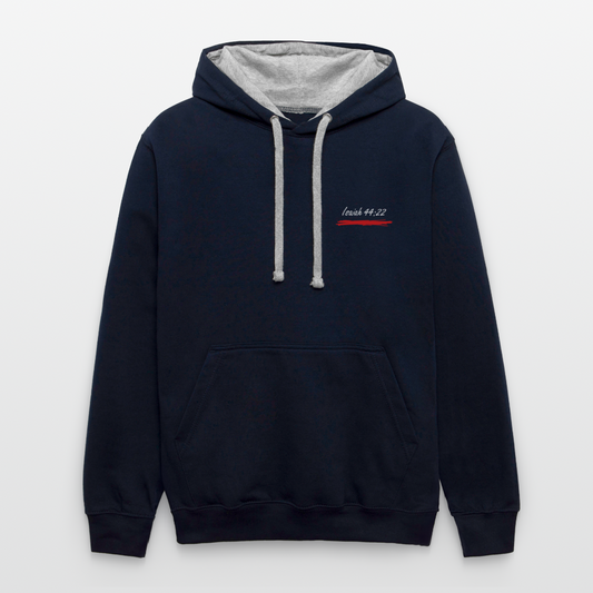 Redemption Contrast Hoodie - navy/heather gray