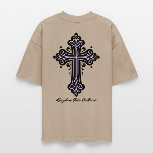 Kingdom Over Culture – Christian Oversized T-Shirt (Stanley/Stella Blaster) - stone