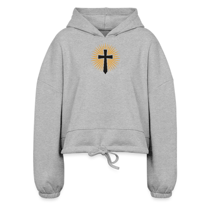 Light of Grace - Women’s Cropped Hoodie - heather gray